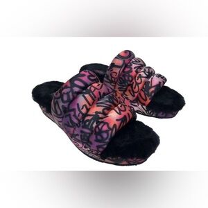 IOB Ugg Puff Fluff Yeah pop Graffiti Sandals Shoes Clogs Slippers Slides EUC
